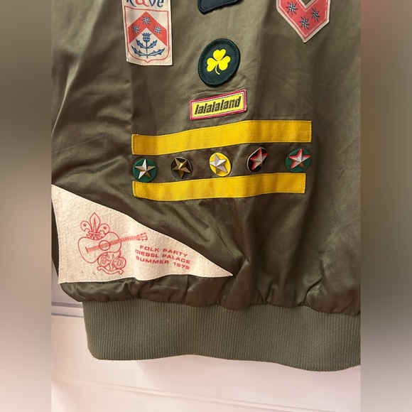 Diesel reversible bomber jacket Sz Small green and blue orig $348 - Picture 7 of 11